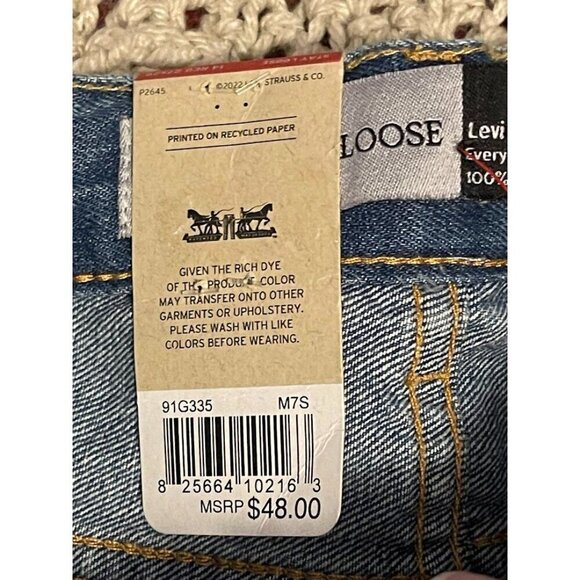 2‎ PAIR NWT Levis SilverTab Stay Loose Jeans 100% Cotton  Blue Denim SZ 14R 27 - Picture 7 of 14